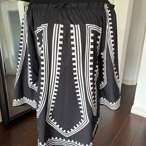 Black & White Off the Shoulder Dress Medium